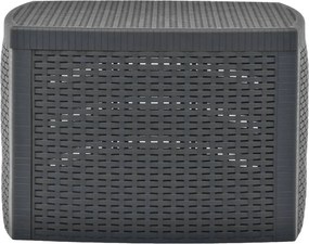 vidaXL Βοηθητικό Τραπέζι Ανθρακί 54 x 54 x 36,5 εκ. Πλαστικό