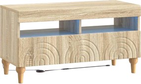 vidaXL 3 Τεμάχια LED Τηλεοπτική Ντουλάπα Sonoma Δρυς