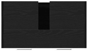 Ντουλάπι Νιπτήρα Μπάνιου Μαύρο Δρυς 60x33x60 εκ. Επεξ. Ξύλο - Μαύρο