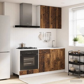 vidaXL Μονάδα κουζίνας KALMAR 5 pcs Παλαιωμένο ξύλο Επεξεργασμένο Ξύλο
