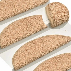 Πατάκια Σκαλιών 15 τεμ. Χρυσά Ημίστρογγυλά Μεγάλα 65x21x4 εκ.