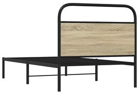 vidaXL Πλαίσιο Κρεβατιού Χωρ. Στρώμα Sonoma Δρυς 100x200εκ Επ. Ξύλο