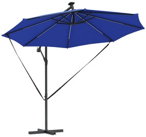 vidaXL Ομπρέλα Cantilever Banana Αζούρ μπλε 294 x 294 x 248 cm