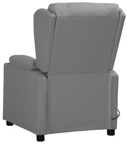 vidaXL Πολυθρόνα Μασάζ Γκρι από Συνθετικό Δέρμα