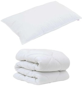 vidaXL Set Παπλώματος Χειμώνα 2 pcs Λευκό 140 x 220 cm Μικροΐνες