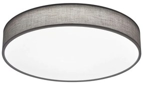 Φωτιστικό Οροφής - Πλαφονιέρα Lugano 621914011 SMD-LED D60x10cm Grey Trio Lighting Μέταλλο,Ύφασμα