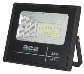 Ηλιακός Προβολέας LED 25W 6000K IP66 SV2560 Μαύρο Αλουμίνιο Aca-SV2560-Μαύρο SV2560