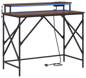 vidaXL Γραφείο Καφέ δρυς 100 x 50 x 86.5 εκ Επεξεργασμένο ξύλο