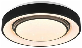 Φωτιστικό Οροφής - Πλαφονιέρα Mona R65041032 20W Led Φ38cm 7cm Starlight Effect Black Mat RL Lightin Metal