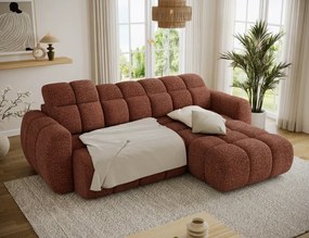 Γωνιακός καναπές Comfora-Κεραμιδί-Δεξιά