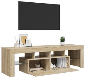 vidaXL Έπιπλο Τηλεόρασης με LED Sonoma Δρυς 140 x 36,5 x 40 εκ.