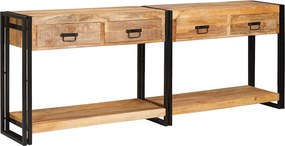 vidaXL Τραπέζια Κονσόλες 2 τμχ. Καφέ 200 x 33 x 75 εκ