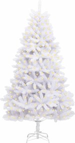 vidaXL Τεχνητό Χριστουγεννιάτικο Δέντρο Λευκό 180 cm PVC και Μέταλλο