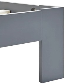 vidaXL Πλαίσιο Κρεβατιού Γκρι 160 x 200 εκ. από Μασίφ Ξύλο Πεύκου