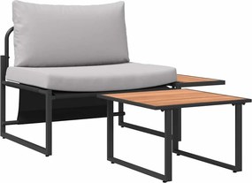 vidaXL Σετ Καναπέ Κήπου 2 pcs Ανοιχτό γκρι Ατσάλι
