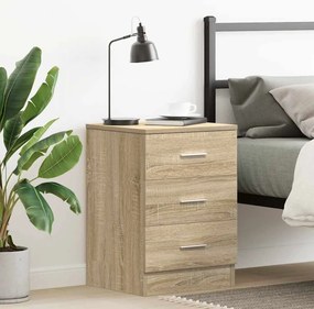 vidaXL Κομοδίνο Χρώμα Sonoma Δρυς 38 x 35 x 56 εκ. από Επεξ. Ξύλο