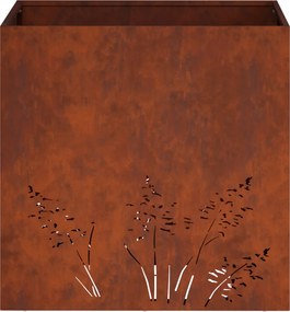 vidaXL Γλάστρα Κήπου 2 τμχ. Σκ rusty 50 x 50 x 49 cm