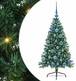 vidaXL Τεχνητό προφωτισμένο Χριστουγεννιάτικο δέντρο Πράσινο 120 cm