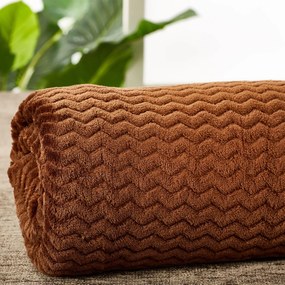 Κουβέρτα Fleece Μονή (160x220) Whitegg Pop Corn AW2023 Μπεζ,Καφέ