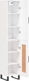 vidaXL Ντουλάπι Λευκό 34,5 x 34 x 180 εκ. από Επεξεργασμένο Ξύλο