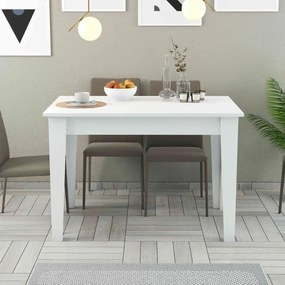 Τραπέζι κουζίνας Λευκό / Δρυς 110x72x75 cm - Καρυδιά