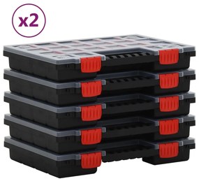 vidaXL Κουτιά Ταξινόμησης 10 τεμ. 34,5 x 25 x 5 εκ. από Πολυπροπυλένιο