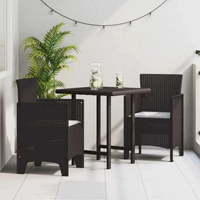 vidaXL Καρέκλα Κήπου 2 pcs Καφέ 53 x 49 x 85 εκ. PP