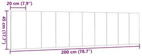 Μαξιλάρι για Κεφαλάρι Σκούρο Καφέ 200 εκ. Υφασμάτινο - Καφέ