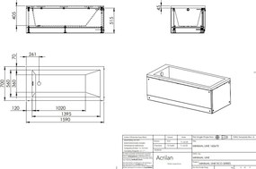 Acrilan Minimal Line - Ακρυλική Μπανιέρα 160x70 εκ