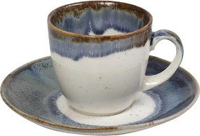 Φλυτζάνι Espresso 90ml + Πιατάκι Espiel Essentials Blue OWR101K6