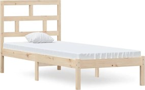 vidaXL Πλαίσιο Κρεβατιού 75 x 190 εκ. από Μασίφ Ξύλο Small Single