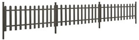Φράχτης με Στύλους 3 τεμ. 614 x 80 εκ. από WPC - Γκρι