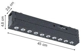 Φωτιστικό LED 20W 3CCT για Ultra-Thin μαγνητική ράγα σε λευκή απόχρωση D:45X2,6X4,8cm  (TMU0160-WH)