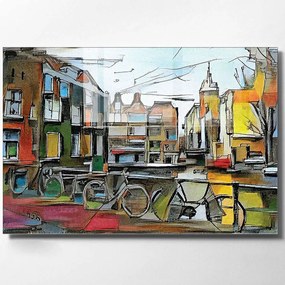 Πίνακας Γυάλινος 698GLS1561 45x30cm Multi Wallity Οριζόντιοι Glass