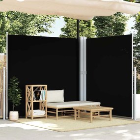 vidaXL Σκίαστρο Πλαϊνό Συρόμενο Μαύρο 200 x 600 εκ.