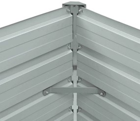 vidaXL Ζαρντινιέρα Υπερυψωμένη Γκρι 100x40x45 εκ. Γαλβανισμ. Χάλυβας