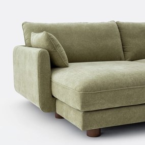 Γωνιακός αναστρέψιμος καναπές από μελανζέ πολυεστέρα, EMILIO