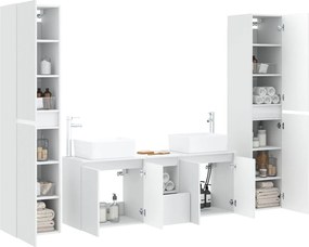 vidaXL Σετ Επίπλων Μπάνιου 5 τμχ. Λευκό 33 x 34,5 x 160 εκ