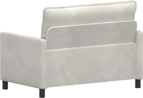 vidaXL Καναπές Κρεμ 126 x 81 x 87,5 εκ Βελούδο