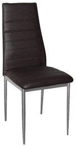 Καρέκλα Jetta ΕΜ966,56 Brown 40x50x95 cm Σετ 6τμχ Μέταλλο,PVC