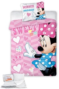 Σετ Κούνιας 4τμχ Βαμβακερό Minnie 581 Digital Print 100x135εκ. Disney DimCol