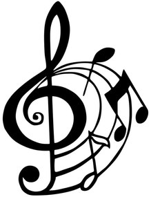Διακοσμητικό Τοίχου Musical 899SKL2533 50x70cm Black Wallity Μέταλλο