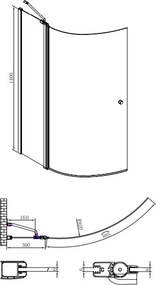 Devon Primus Plus DGC1200T - Διαχωριστικό Μπανιέρας Περιστρεφόμενο 120x140 εκ.