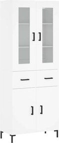 vidaXL Ντουλάπι Λευκό 69,5x34x180 εκ. από Επεξεργασμένο Ξύλο