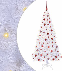vidaXL Τεχνητό Χριστουγεννιάτικο Δέντρο Λευκό 180 cm PVC και Ατσάλι