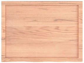 vidaXL Επιφ Τραπεζιού Αν Καφέ 80x60x(2-6)εκ. Επεξ. Μασίφ Ξύλο Δρυός