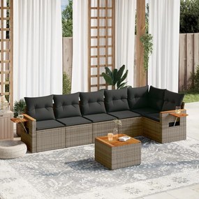 vidaXL Patio Sofa Set 6-θέσια Grey