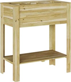 vidaXL Υψηλός Γλάστρα με ράφι Καφέ 85,5 x 46,5 x 96 εκ.