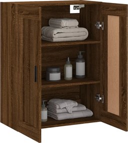 vidaXL Ντουλάπι Τοίχου Καφέ Δρυς 69,5 x 34 x 90 εκ. από Επεξεργ. Ξύλο