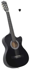 vidaXL Κιθάρα Western Classical Cutaway με 6 Χορδές Μαύρη 38&quot;